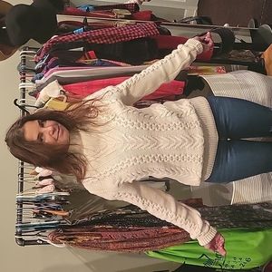 French Connection Sweater, cream color, extra small